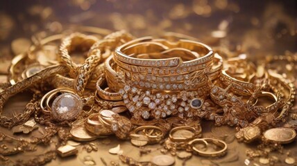 different gold jewelry