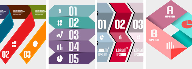 Set of line infographic backgrounds. Vector illustration For Wallpaper, Banner, Background, Card, Book Illustration, landing page