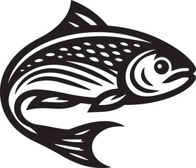 Fish Full Body Vector Silhouette