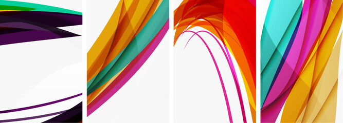 Abstract colorful wave posters for wallpaper, business card, cover, poster, banner, brochure, header, website