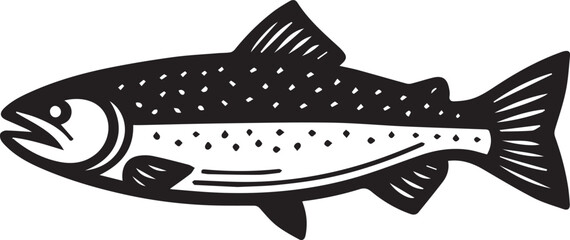 Fish Full Body Vector Silhouette