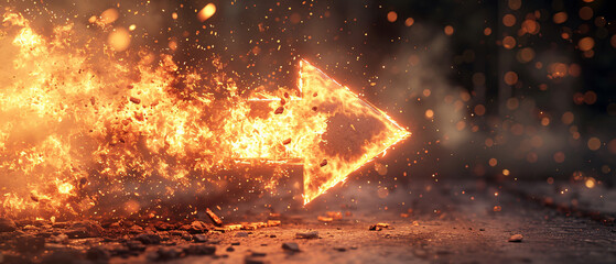 Explosion showing arrows.