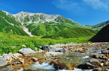 絶景の北アルプス 立山連峰　夏景色