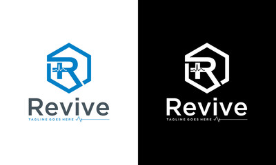 Creative hexagon Letter R Medical Logo, hexagon letter R cross medical logo, medical initial Letter R Logo design, Abstract letter R logo, Medical pharmacy, Medical Cross Logo Pharmacy Clinic design