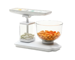 A photo of a pharmacist Scales isolated on white background.