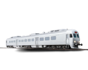 Running Train Isolated on white background. White Train on png background