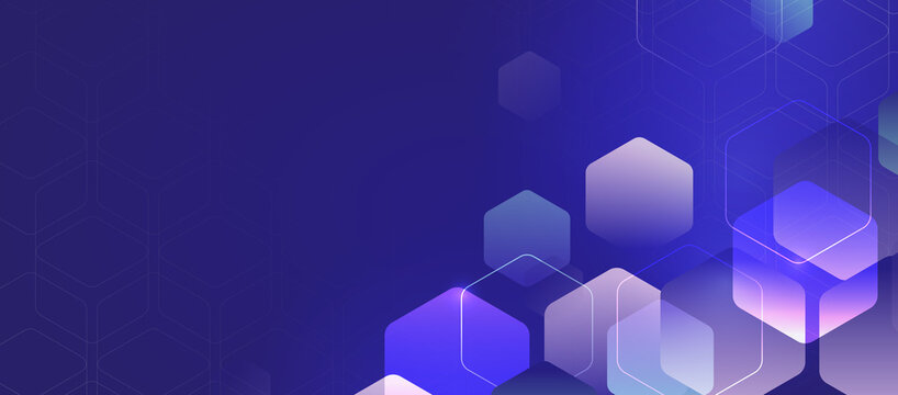 Digital technology abstract horizontal banner background