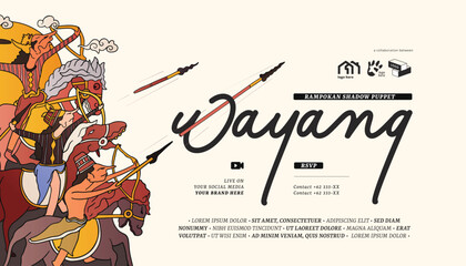 Wayang Rampokan poster design idea for tourism or culture event