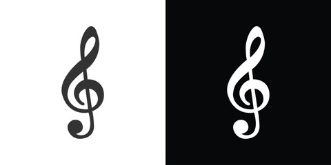 music notes on black and white 