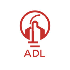 ADL Letter logo design template vector. ADL Business abstract connection vector logo. ADL icon circle logotype.
