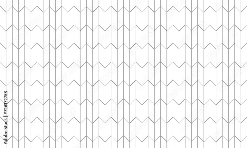 Wall mural grey line elongated chevron seamless pattern. vector repeating texture.