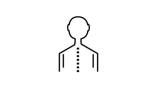 Man icon animated on a white background.