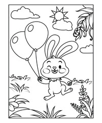 easter coloring page for kids