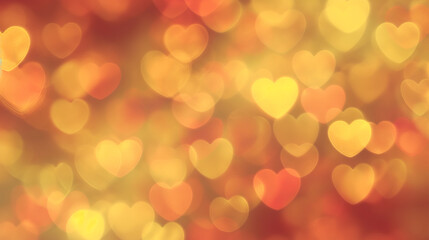 Obraz premium Abstract hearts background with bokeh