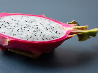Dragon fruit cut in half