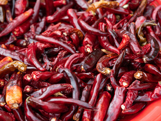 dried red hot peppers
