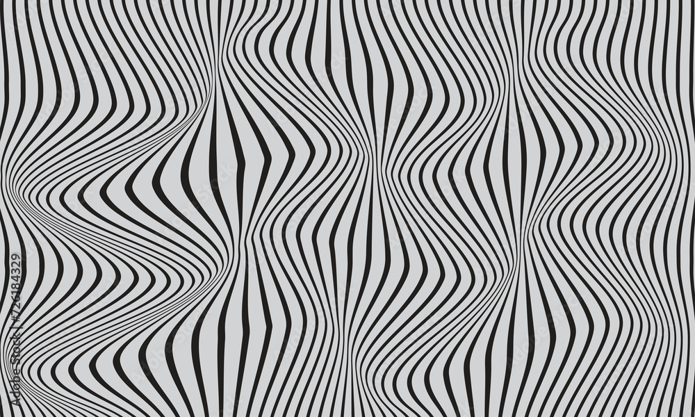 Poster abstract repeatable seamless vertical wavy line pattern.