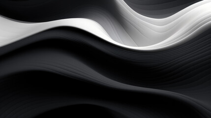 Silken Abstract Curves in Monochrome