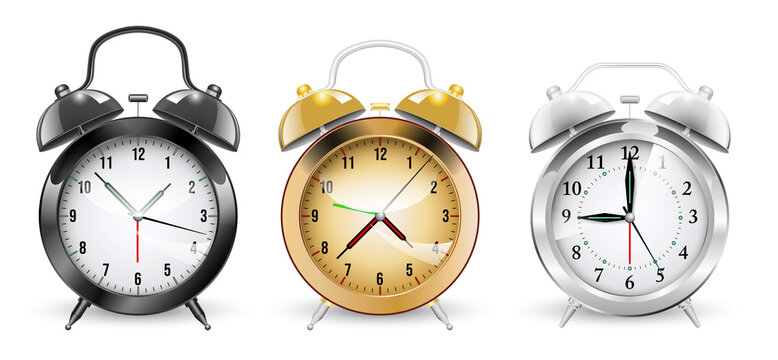 realistic weaker clock alarm concept isolated. 3D Illustration