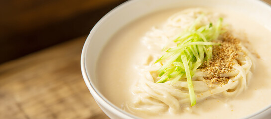 noodles in cold bean soup