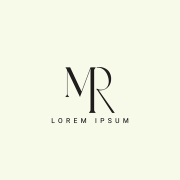 Alphabet MR and RM illustration monogram vector logo template