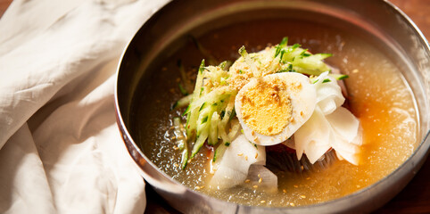 Cold Buckwheat Noodles with Radish Water Kimchi
