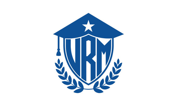 URM three letter iconic academic logo design vector template. monogram, abstract, school, college, university, graduation cap symbol logo, shield, model, institute, educational, coaching canter, tech