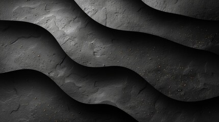 Abstract background with black and white waves. 3d render illustration. - Generative AI
