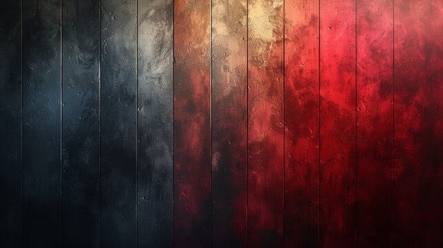 Wooden background with red, orange and black stripes. 3d illustration - Generative AI
