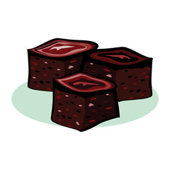 Traditional American pie. harlotte vector illustration in trendy flat style isolated on white background.