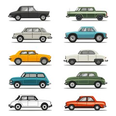 set of car icons