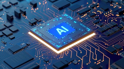 AI-themed text displayed over a mesmerizing digital backdrop, Ai Generated