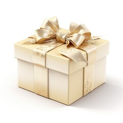 Fototapeta premium Gift box with ribbon, elegant presentation for a present, Ai Generated.