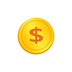Dollar gold coin icon scalable vector illustrator