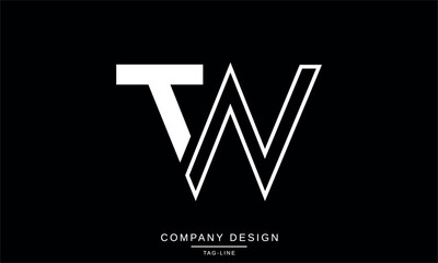 TW, WT, Abstract Letters Logo Monogram