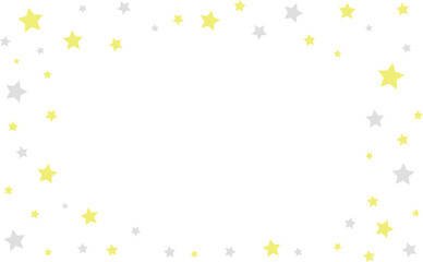 小さな黄色と灰色の星のフレーム背景