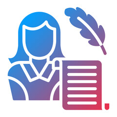 Historian Woman Icon Style