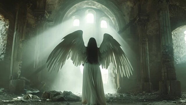 Deep within a musty abandoned castle a lone angel stands guard against a powerful witch who seeks to unleash dark magic upon the world.