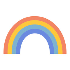 A boho rainbow vector illustration isolated on a white background