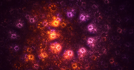 3D manual rendering abstract circle light background