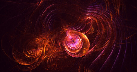 3D manual rendering abstract colorful fractal light background