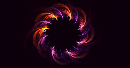 3D manual rendering abstract circle light background