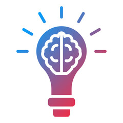 Fototapeta premium Creative Brain Icon Style