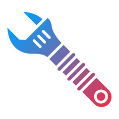 Adjustable Wrench Icon Style
