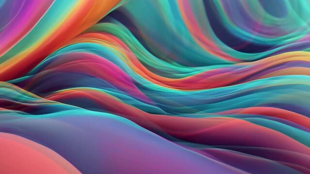 3d pastel color background abstract of looping vaporwave motion