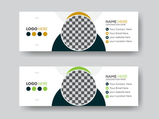 A creative and stylish design for a corporate email signature template