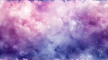 Obraz premium watercolor background stars and galaxies seamless pattern.