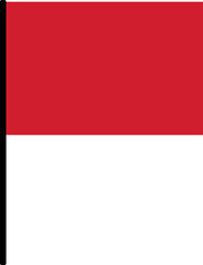 Blank red flag icons. Flat design illustration.	
