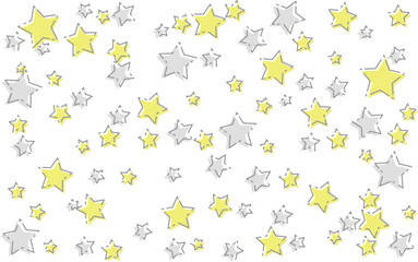 縁取りされた黄色と灰色の星を散りばめた背景