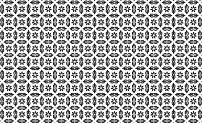 Abstract geometric monochrome pattern.  Black and white  texture. seamless wallpaper are designed for use in textile, wallpaper, fabric, curtain, carpet, clothing, Batik, background